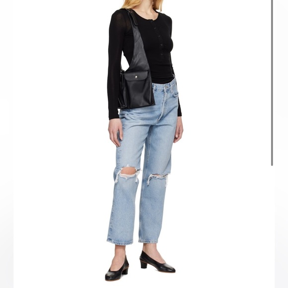 Agolde Light Blue Button-Fly Jeans - Picture 8 of 9